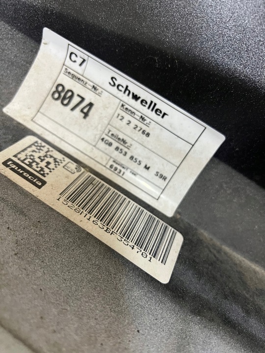 фото №6, Audi a6 c7 sline рестайлинг планка пороговая левая 4g0853855m ls9r