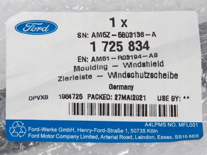 фото №10, Молдинг стёкла передний правая ford cmax 2010- 19 oem номер 1725834 _ am51-r03194-ab