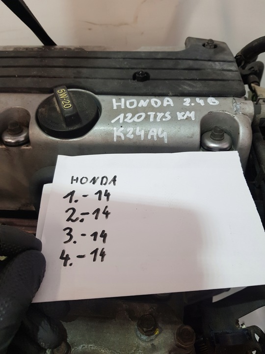 фото №8, Двигатель комплектный k24a4 honda accord vii 2.4 16v 118kw 160km 120tys km