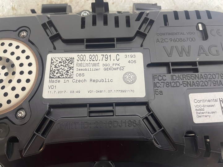 фото №9, Vw passat b8 спідометр  прилади 3g0920791c