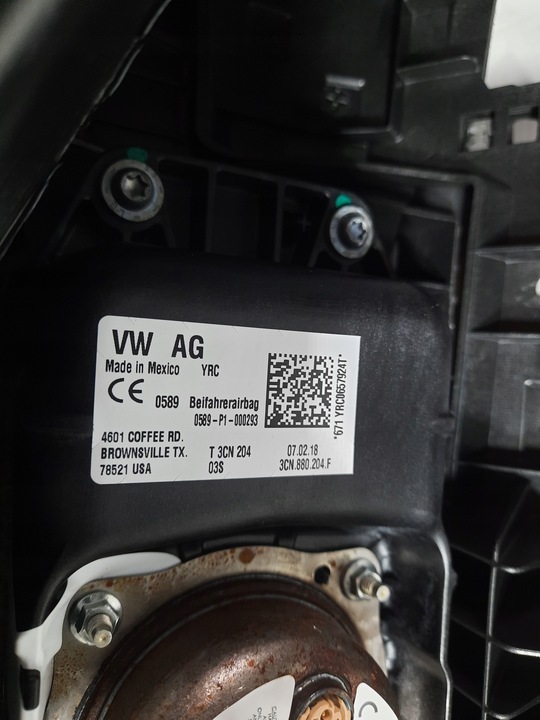 фото №13, Volkswagen atlas 18-панель роздавальна шкіра подушка безпеки usa