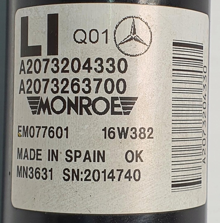 фото №6, Амортизатор лівий зад ads mercedes w207 a2073204330