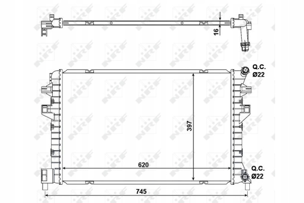 фото №8, Радіаторів води nrf 58471 радіаторів, система охолодження двигуна