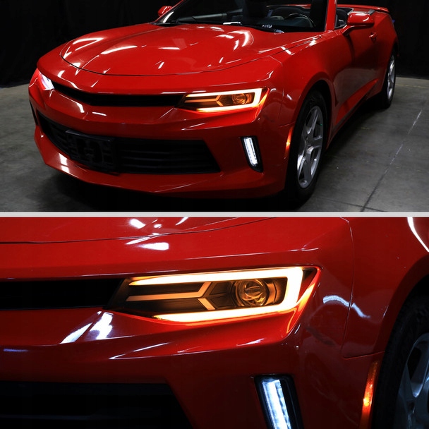 фото №9, Chevrolet camaro 2016-2018 фара лампи передні h9 + led комплект чорні