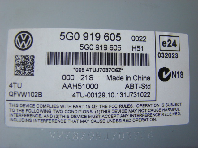 фото №5, Дисплей радио навигации vw golf vii 5g0919605