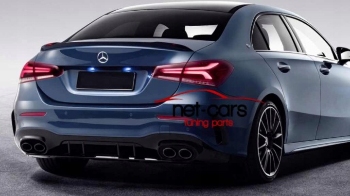 фото №12, Диффузор спойлер наконечник mercedes v177 sedan a45 amg c