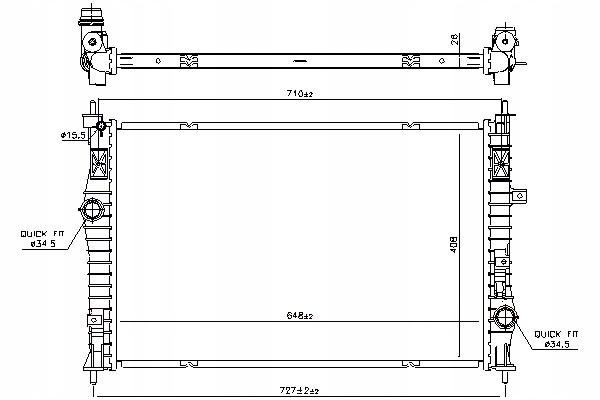 фото №1, Nissens радіаторів двигуна води ds ds 4 ii ds 7 ds 9 citroen berlingo