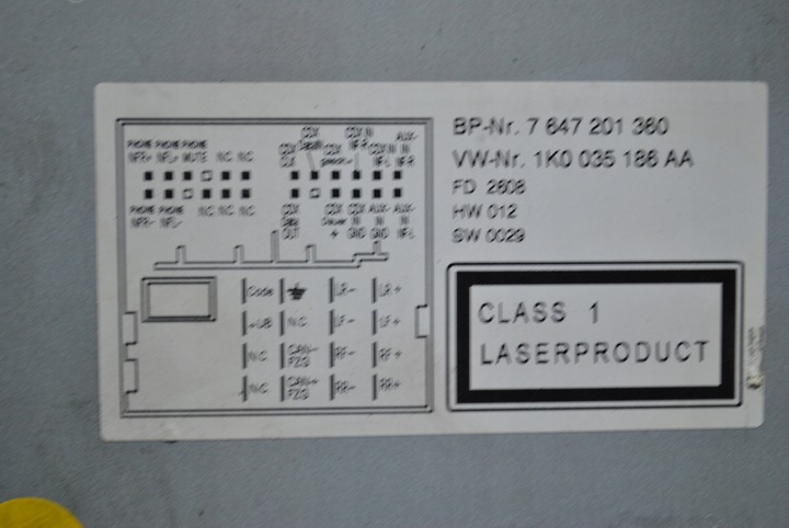 фото №6, Радиопроигрыватель cd vw golf vi 1k0035186aa