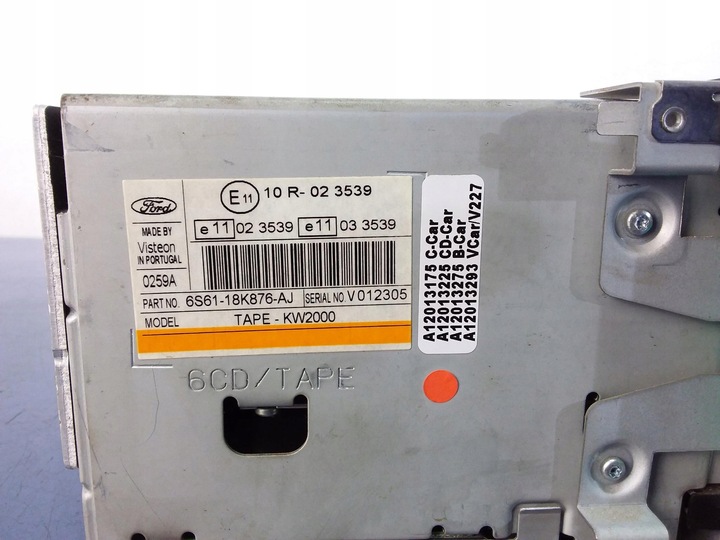 фото №4, Ford fusion i mk1 радио заводские 6s61-18k876-aj