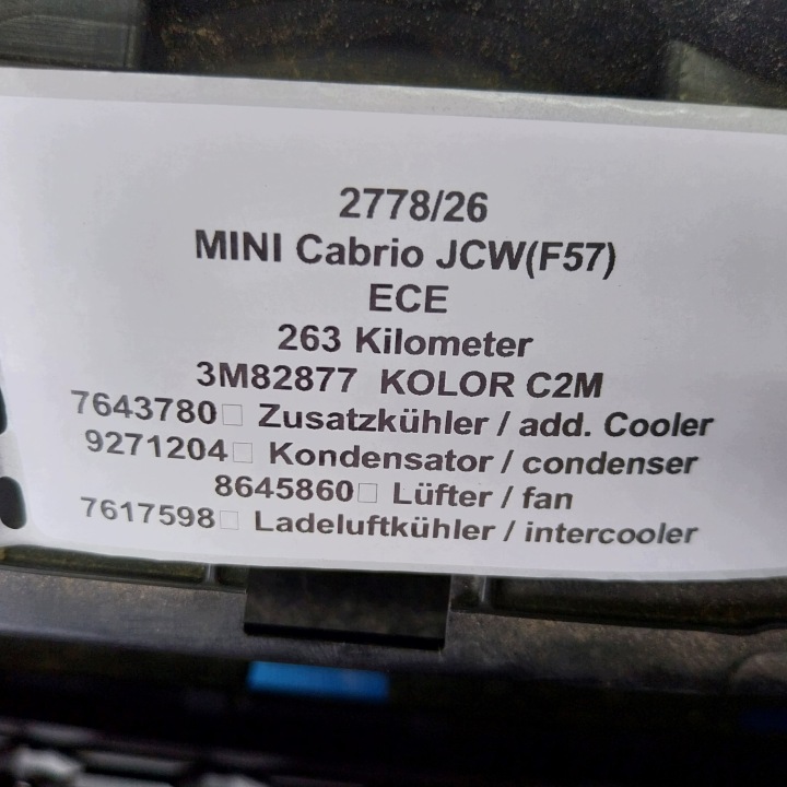 фото №16, Бампер капот led pas радиатор mini f56 f57 john cooper works jcw c2m