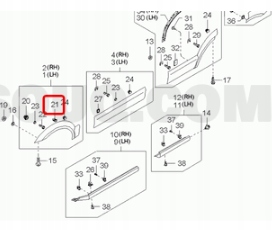 фото №6, Кліпса потужність. планки kia sorento oem номер 0k092 60408