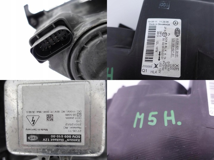 фото №12, Mercedes vito viano w639 рестайлінг 10-14 ксенон + led лампа ліва eu