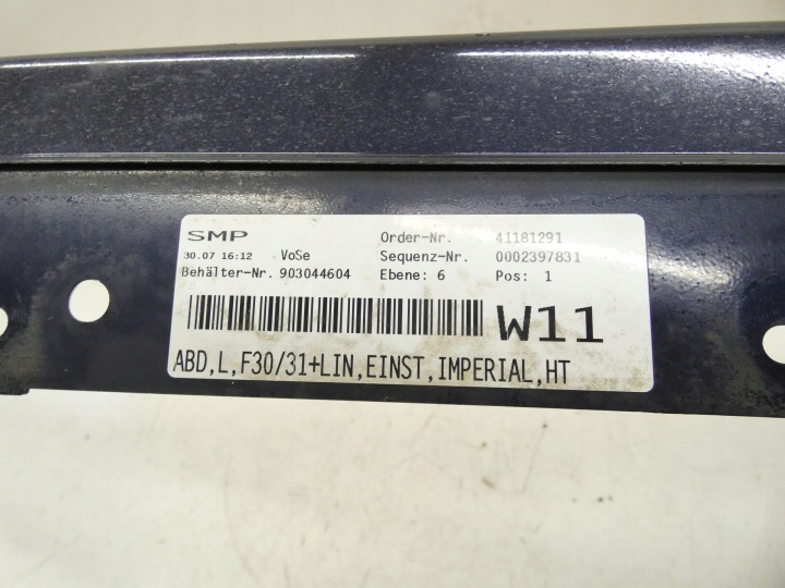 фото №9, Bmw f30 f31 молдинг накладка пороговая левая a89 imperialblau