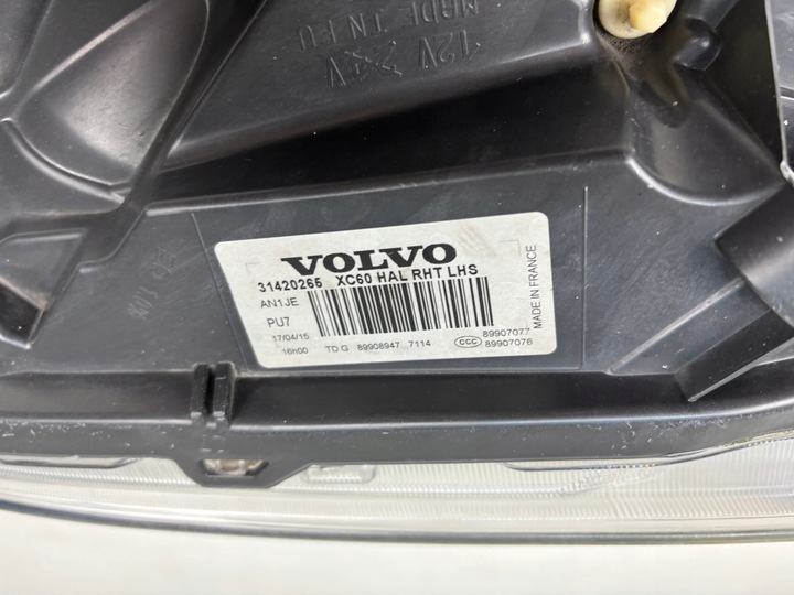 фото №8, Лампа левая передняя volvo xc60 i рестайлинг обычная 31420266