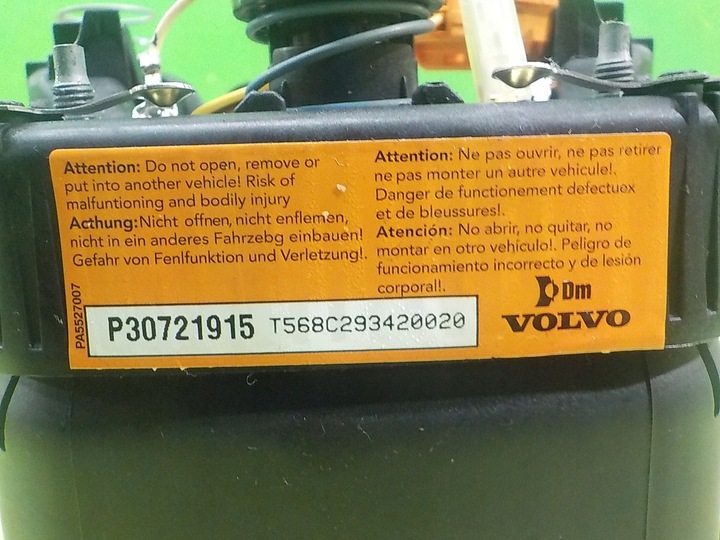 фото №6, Volvo s80 ii рестайлінг i 2.4 d 10r sedan 4d подушка безпеки подушка водія p30721915