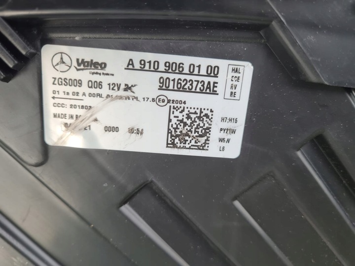 фото №14, Mercedes sprinter 907 w907 лампи перед a9109060100 a9109060000