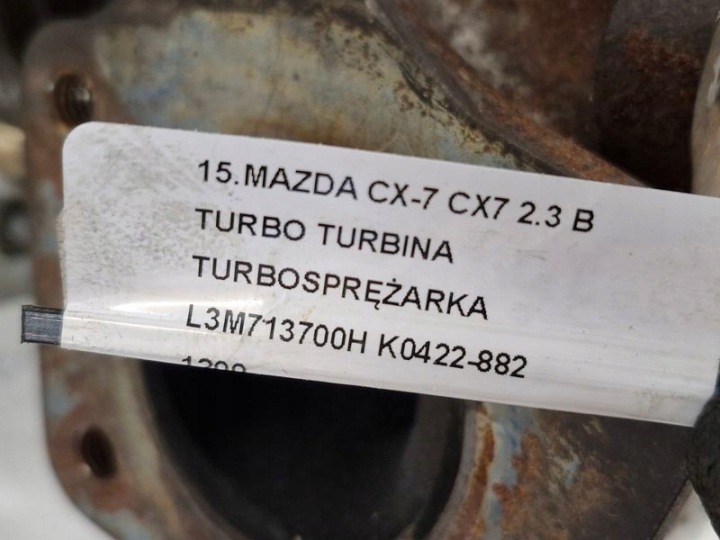 фото №6, Mazda cx-7 cx7 2.3 b турбина турбокомпрессор / турбина l3m713700h k0422-882