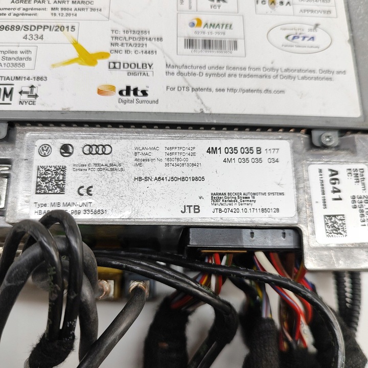 фото №9, Audi q7 4m 2018 панель / радиопроигрыватель cd/dvd/gps