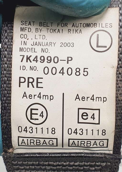 фото №3, Pas натягувач лівий перед daihatsu sirion i європа