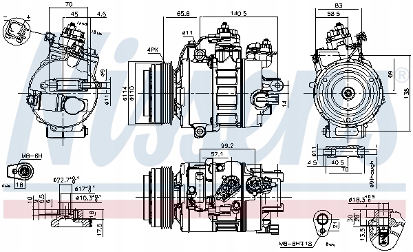 фото №11, Компрессор кондиционера подходит для: ford galaxy iii, mondeo v, s-max 2.0