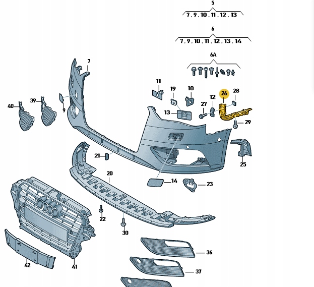фото №10, Кронштейн   бампера ліві перед audi a3 8v 8v3807183a