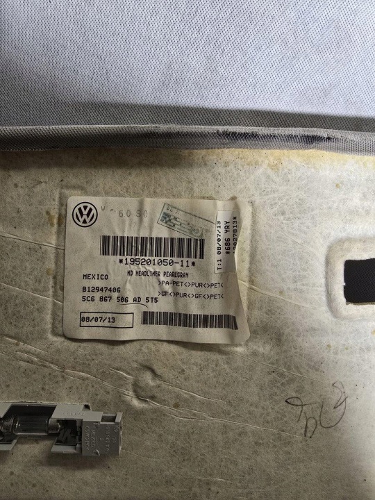 фото №8, Vw jetta vi 5c стеля карта дах 5c6867506ad 5c6867501ad