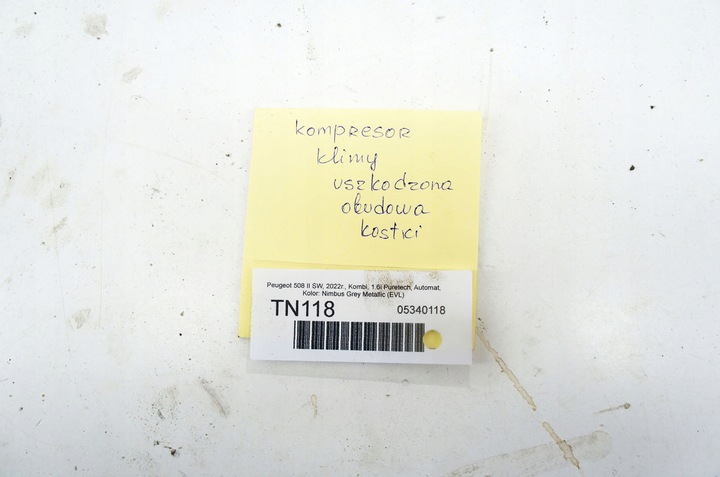 фото №7, Tn118 peugeot 508 ii ^ компрессор кондиционера 9835188280-02 t203001b