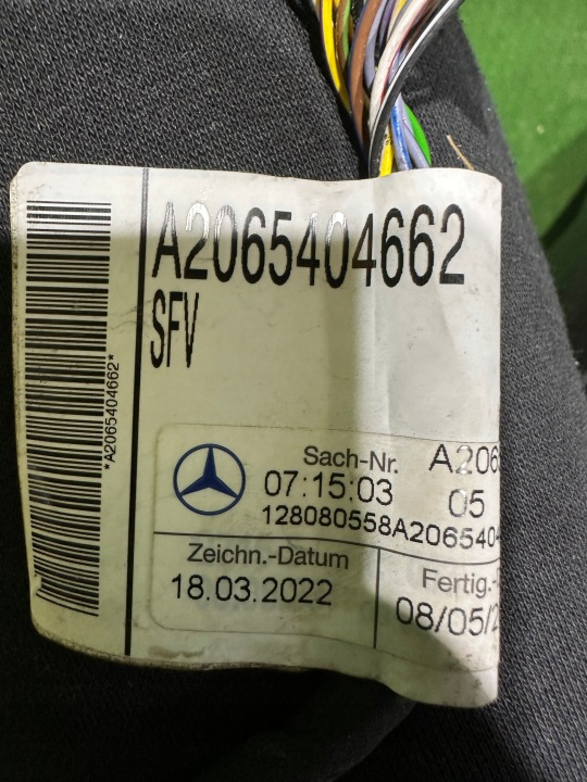 фото №7, Mercedes a2065404662 жгут pdc бампера перед mercedes klasa c w206