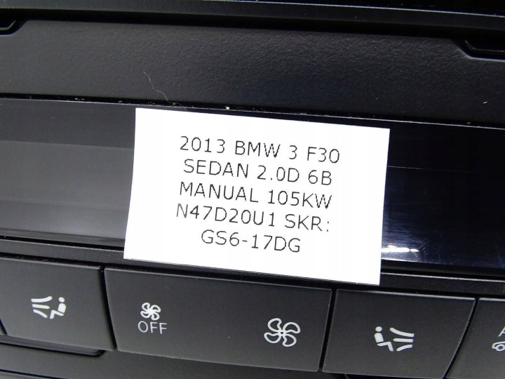 фото №6, Панель перемикач повітропровід кондиціонера bmw f30 f31 9226784