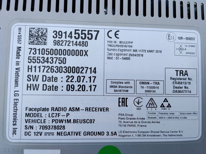 фото №10, Магнитола дисплей магнитола европа оригинал opel grandland x 18r 9827214480