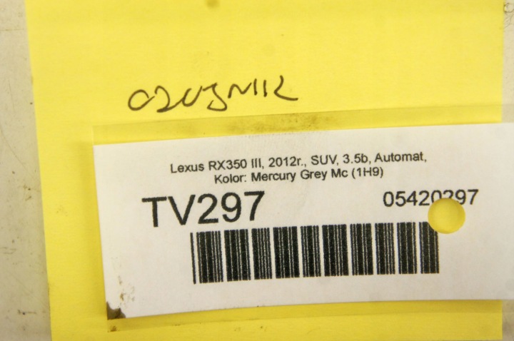 фото №6, Tv297 lexus rx iii 3.5i клапан тиску 90910-12088 184600-0170 ar