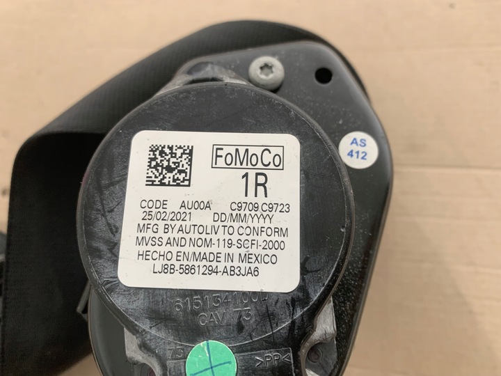 фото №14, Ford mustang mach-e rwd 2021r pas безпеки праві перед переднє