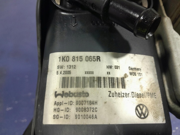 фото №6, Vw touran i 2.0 tdi вебасто обігрів 1k0815065r