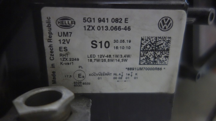 фото №6, Лампа правая vw golf vii рестайлинг полный led gti 5g1941082e