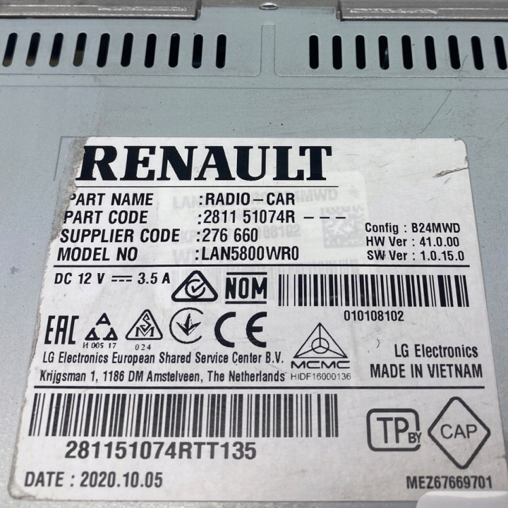 фото №13, Магнитола навигация usb carplay андроид renault 281151074r