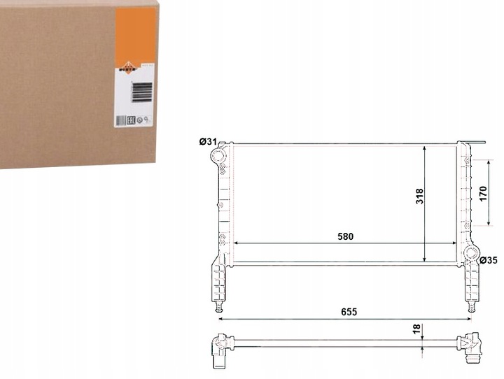 фото №1, Nrf радіаторів води fiat doblo cargo 1.2 223zxa1a