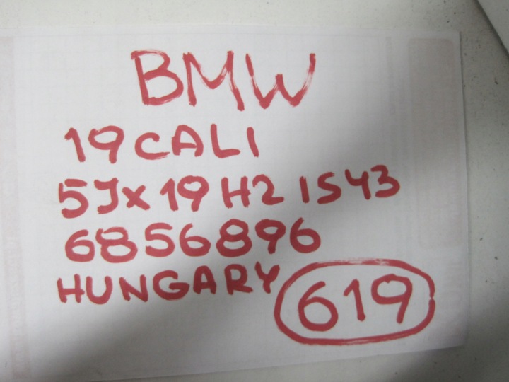 фото №13, Диск bmw i3 i01 r19 m 6856896 номер 619