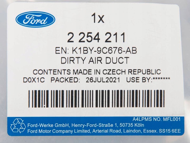 фото №13, Труба трубка  забірник  повітря ford focus puma 1.5 eb 2254211 _ k1by-9c676-ab
