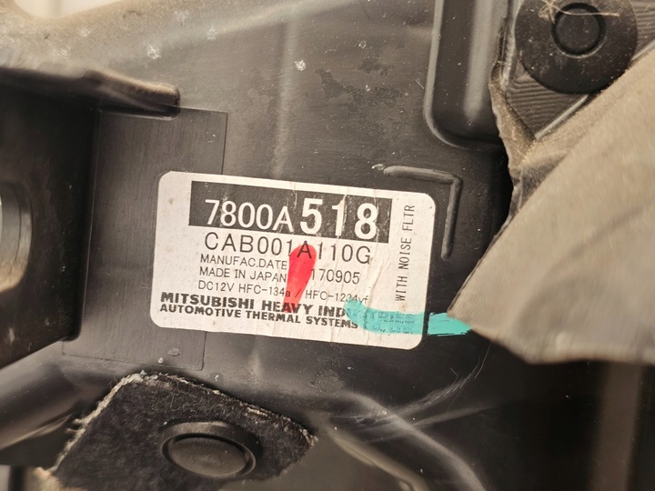 фото №9, Mitsubishi outlander iii 15-18 обігрівач повітродувка 7800a518 usa