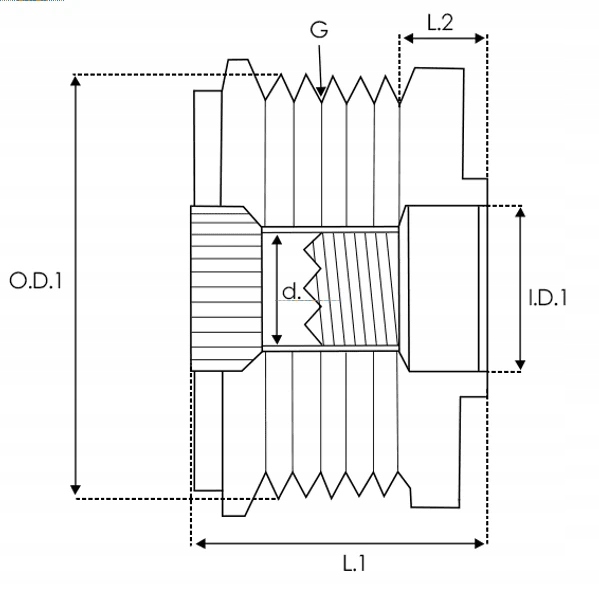 фото №11, As-pl afp9015 v генератор - сцепление jednokierun