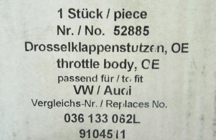 фото №12, Дросельна заслінка 036133062l audi skoda vw seat 1.4 16v