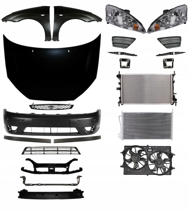 фото №1, Ford focus mk1 01-04 бампер pas капот крило