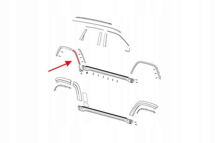 фото №6, Jeep grand cherokee iv молдинг заднего крыльев правая передняя 1mp36rxfae