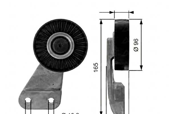 фото №2, Gates t38461 ролик kierunkowa / напрямна, стрічка klinowy зубчастий