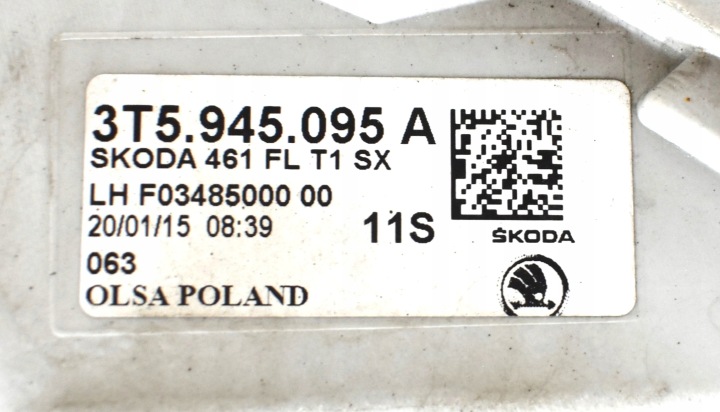 фото №14, Skoda superb ii рестайлинг 3t5 левая фара зад задняя led org eu sedan 3t5945095a
