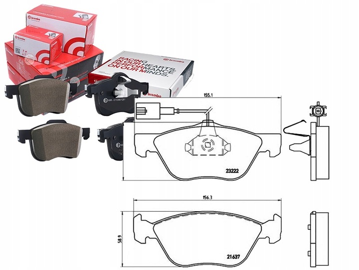 фото №1, Brembo комплект тормозные колодки тормозных 9948092 7736222