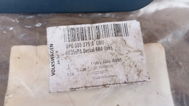 фото №3, Audi a3 8p 2009-2012--zaślepka склоомивача фара ліва нова оригінал