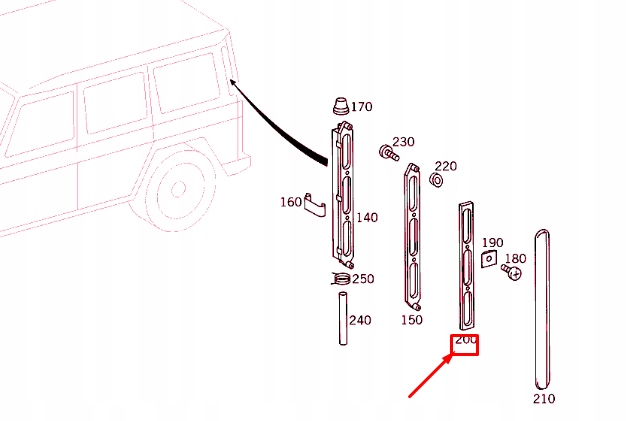 фото №7, Mercedes-benz g w463 уплотнитель стойка впуск воздуха задняя a4638370098