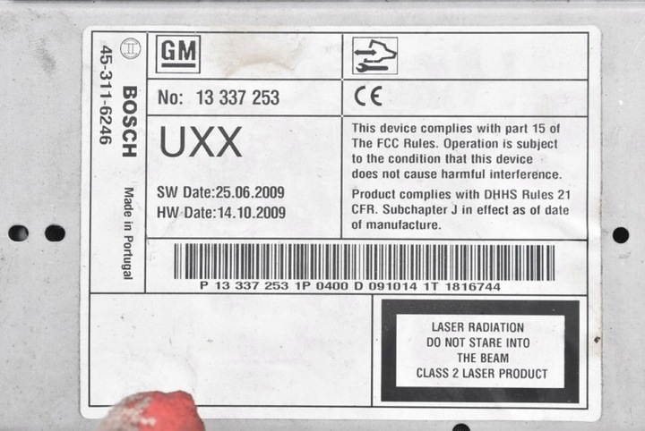 фото №6, Радіо радіопрогравач dvd 800 cd 13273256 13273256 13223793 opel insignia a