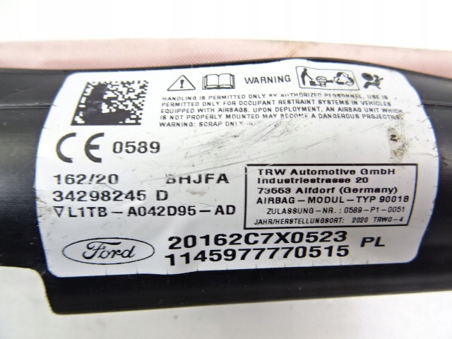 фото №11, Ford puma mk2 air bag шторка ліва l1tb-a042d95-ad